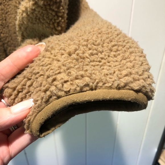 John Galt Sherpa shearling fleece teddy bear jacket lined multi pocket M/L - Picture 8 of 9